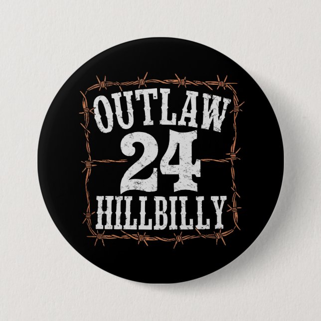 Hillbilly 2024 Western Trump Vance 2024 verbieten Button (Vorderseite)