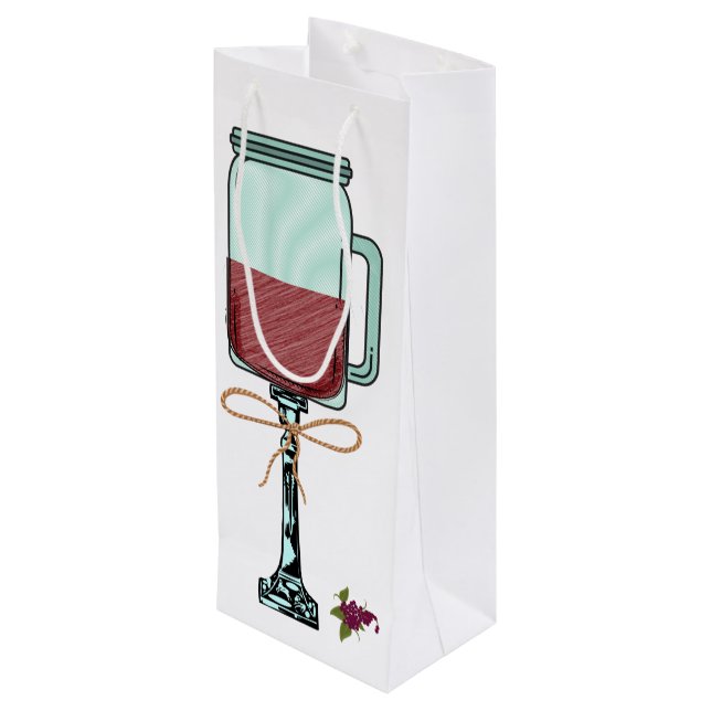 Hillbilly Country Wine Bag Funny Wine Tasche Geschenktüte Für Weinflaschen (Rückseite Schrägansicht)