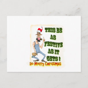 Hillbilly Festive, wie es wird Postkarte
