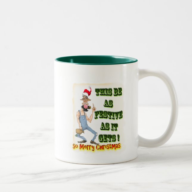 Hillbilly Festive, wie es wird Zweifarbige Tasse (Rechts)