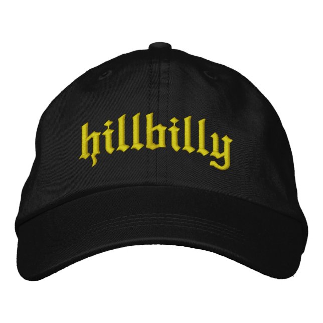 Hillbilly Hat Bestickte Kappe (Vorderseite)