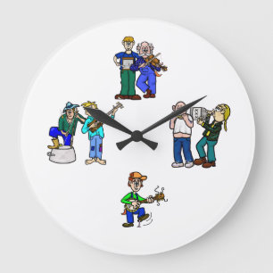 Hillbilly Jug Band Wall Clock Große Wanduhr