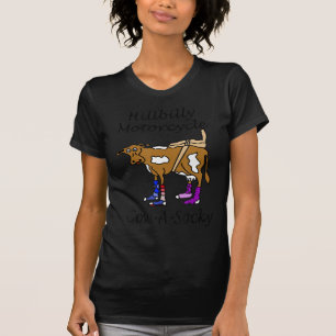 Hillbilly-Motorrad Lustige Kuh Geschenk Für Biker T-Shirt
