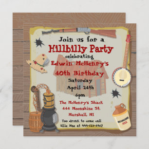 Hillbilly Party Einladung