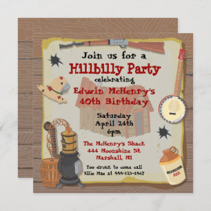 Hillbilly Party Einladung