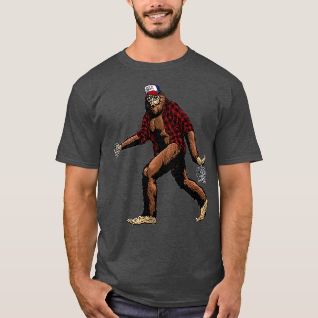 Hillbilly Redneck Patriotic Beer Drinks T-Shirt (Vorderseite)