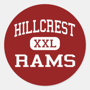 Hillcrest - Rams - High - Simpsonville Runder Aufkleber