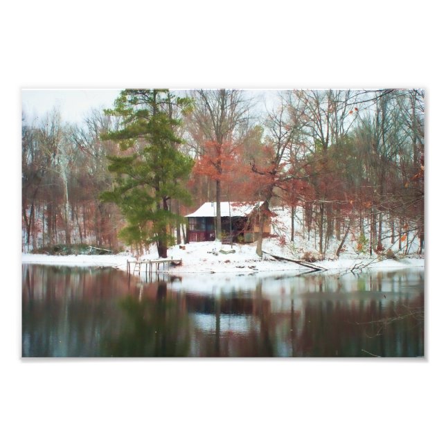 Hillfarm Rustic Cabin the Woods - Print Fotodruck (Vorne)