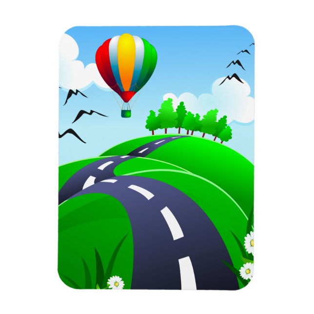 Hillige Straße mit Ballon, Magnet (Vertikal)