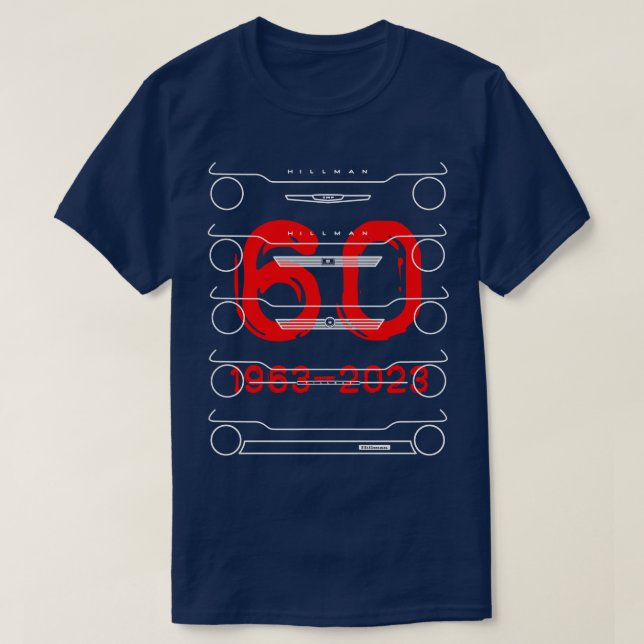 Hillman Imp classic British Evolution white outlin T-Shirt (Design vorne)