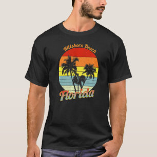 Hillsboro Beach Florida Retro Tropische Palmen T-Shirt