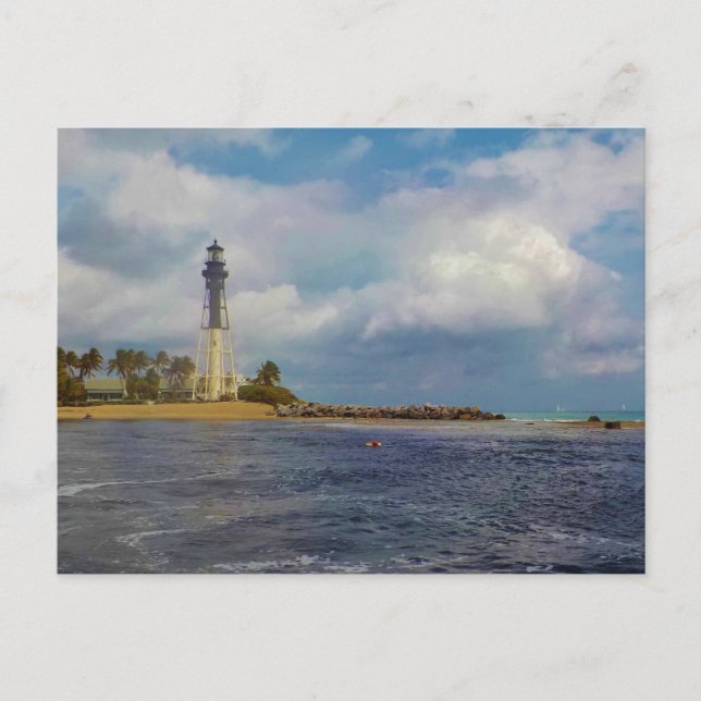 Hillsboro Inlet Light Custom Postkarte (Vorderseite)
