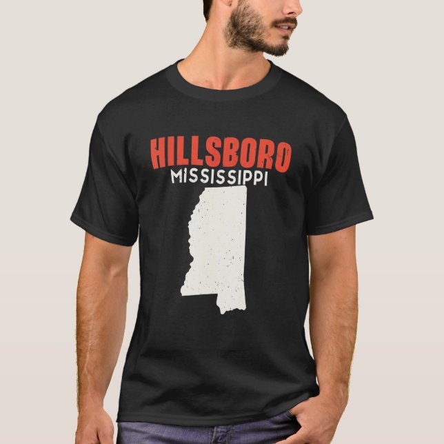 Hillsboro Mississippi USA Staat America Travel Mis T-Shirt (Vorderseite)