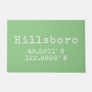 Hillsboro Oregon Latitude Longitude Fußmatte