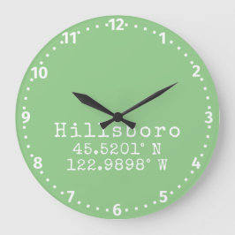 Hillsboro Oregon Latitude Longitude Große Wanduhr