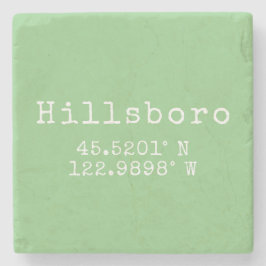 Hillsboro Oregon Latitude Longitude Steinuntersetzer