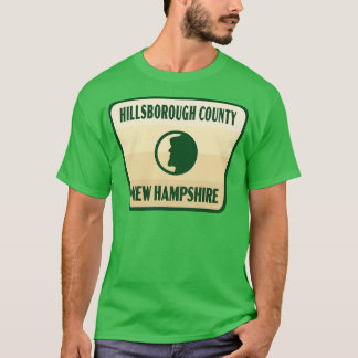 Hillsborough Landkreis New Hampshire Retro Abzeich T-Shirt