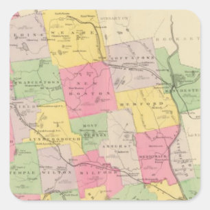 Hillsborough Landkreis Quadratischer Aufkleber