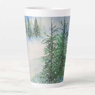 Hillside Evergreens und Snow Milchtasse