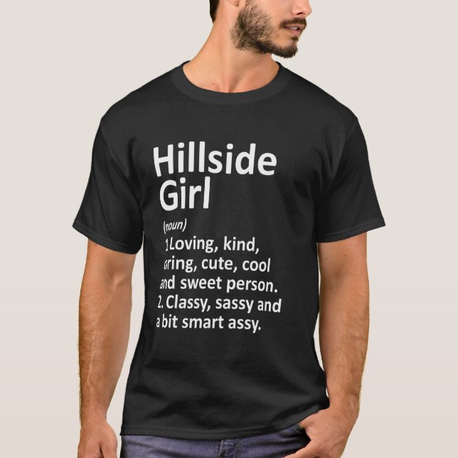 Hillside Girl Il Illinois Funny City Zuhause Roots T-Shirt (Vorderseite)