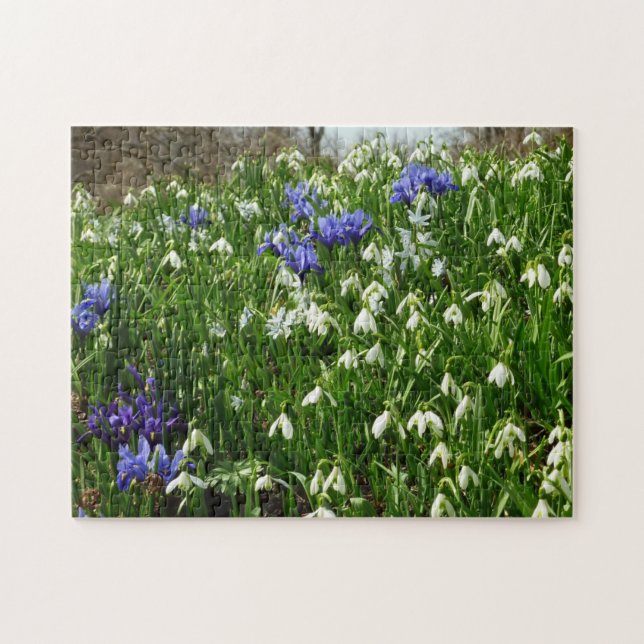 Hillside of Early Spring Flowers Landschaft Puzzle (Horizontal)