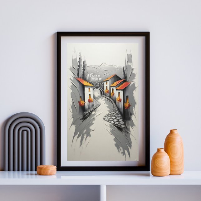 Hillside Village Pathway Poster (Von Creator hochgeladen)