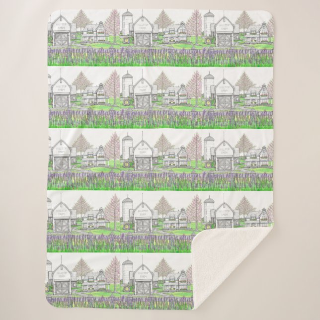 Hilltop Farm Sherpa Blanket Sherpadecke (Vorderseite)