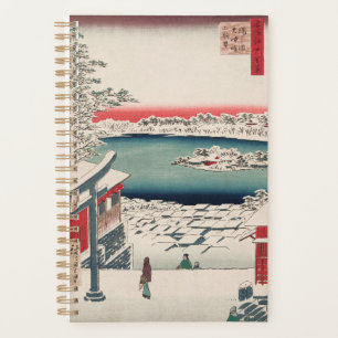 Hilltop Snow View Vintage ukiyo-e japanisch Art Planer