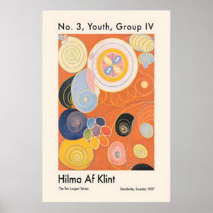 Hilma Af Klint Abstrakter Kunstdruck Orange Nr. 3 Poster