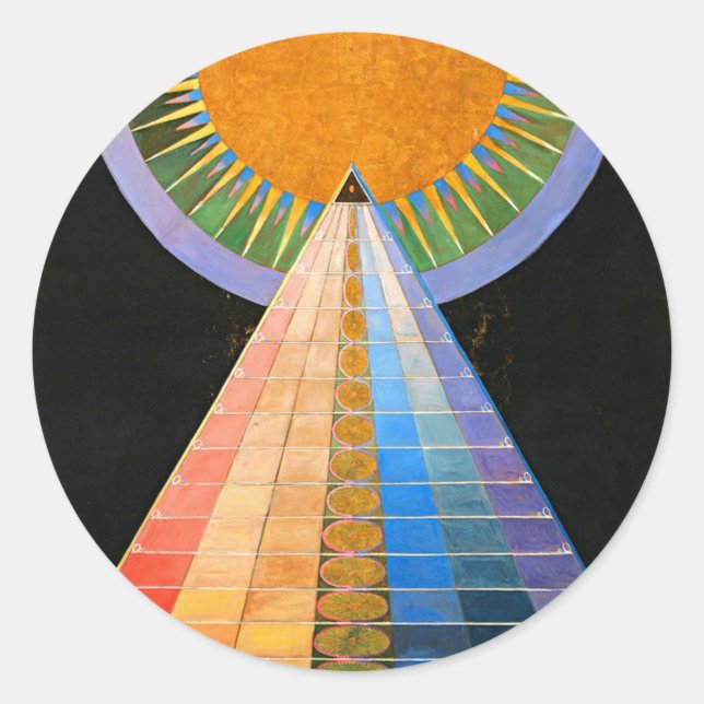 Hilma Af Klint Altarpiece No 1 Runder Aufkleber (Vorderseite)
