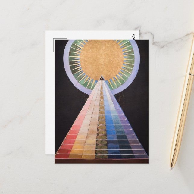Hilma Af Klint, Altarpiece Nr.1, Abstrakt Art Postkarte (Vorderseite/Rückseite Beispiel)