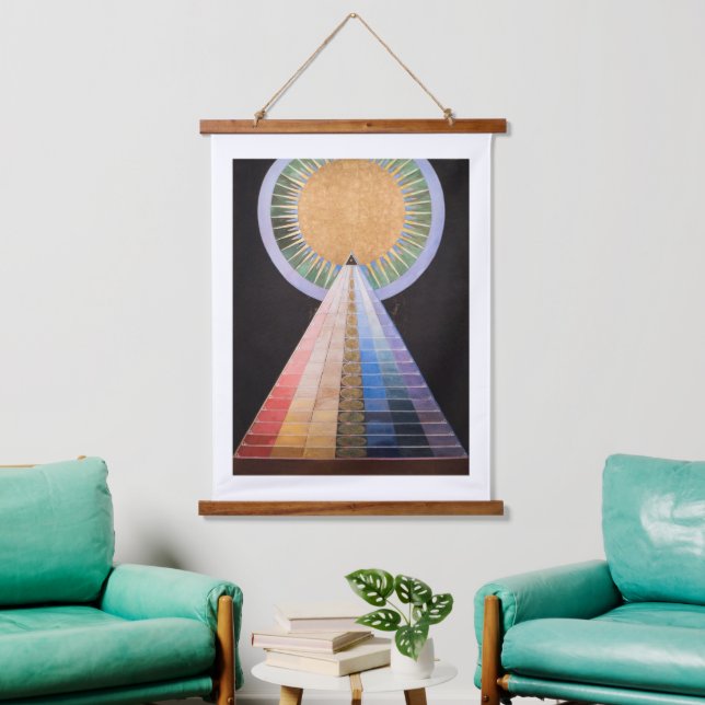 Hilma Af Klint, Altarpiece Nr.1, Abstrakt Art Wandteppich Mit Holzrahmen (Wohnzimmer)