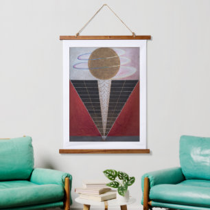 Hilma Af Klint, Altarpiece Nr.2, Abstrakt Art Wandteppich Mit Holzrahmen