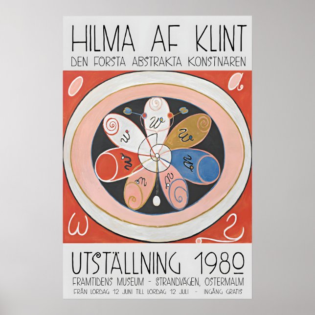 Hilma Af Klint Ausstellungsposter Abstrakte Kunst Poster (Vorne)