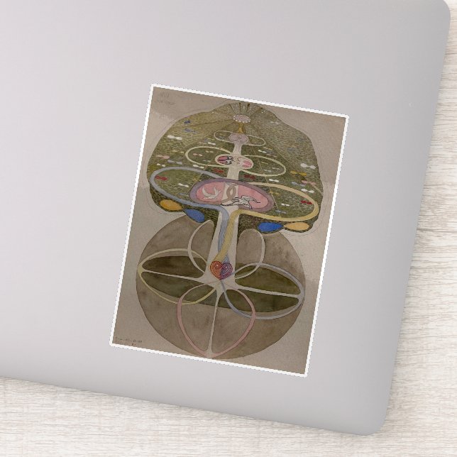 Hilma Af Klint, Baum des Wissens Nr. 1 Abstrakte K Aufkleber (Detail)