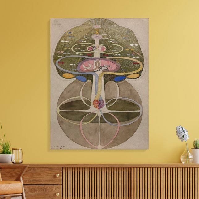 Hilma Af Klint, Baum des Wissens Nr. 1 Abstrakte K Leinwanddruck (Insitu (Wohnzimmer))
