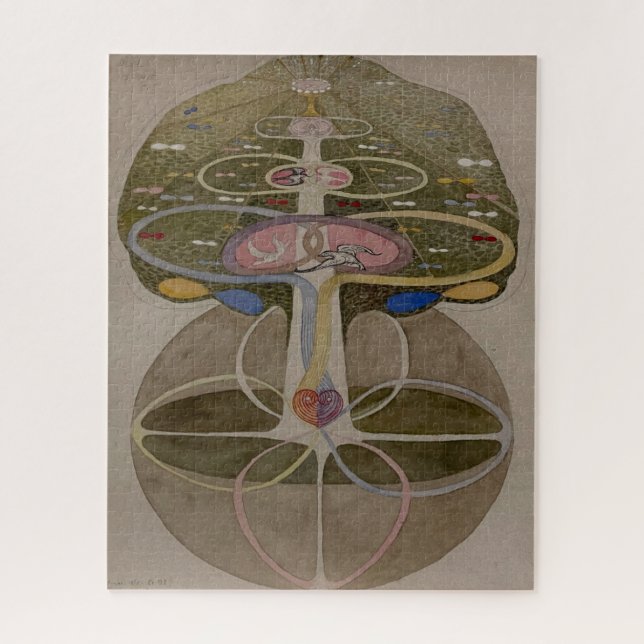 Hilma Af Klint, Baum des Wissens Nr. 1 Abstrakte K Puzzle (Vertikal)