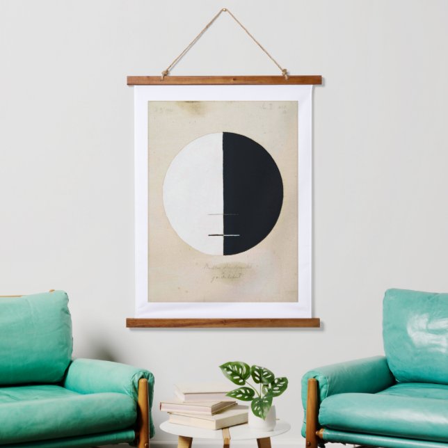 Hilma Af Klint, Buddhas Standpoint, Abstrakte Kuns Wandteppich Mit Holzrahmen (Wohnzimmer)