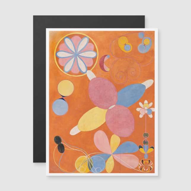 Hilma Af Klint, Die zehn größten Nr. 4, Abstrakte  Magneteinladung (Vorne/Hinten)