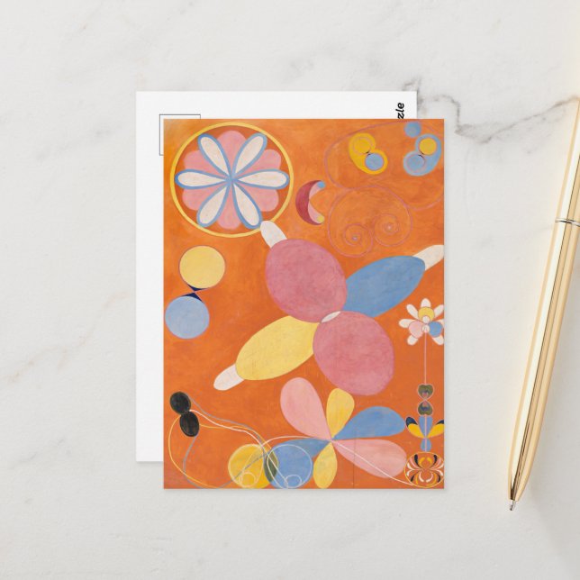 Hilma Af Klint, Die zehn größten Nr. 4, Abstrakte  Postkarte (Vorderseite/Rückseite Beispiel)