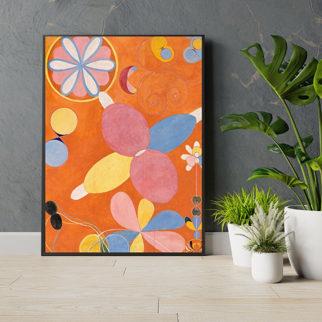 Hilma af Klint Orange Abstrakt Art Print Poster (Von Creator hochgeladen)