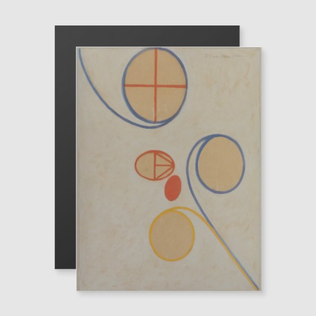Hilma Af Klint, Seven Point Star No2, Abstrakt Art Magneteinladung (Vorne/Hinten)