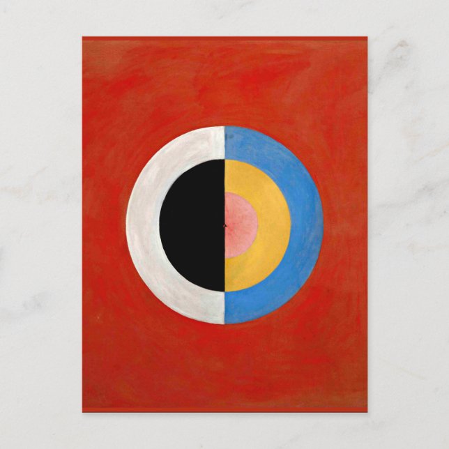 Hilma af Klint, Svanen, nr 17, buntes Kunstwerk Postkarte (Vorderseite)