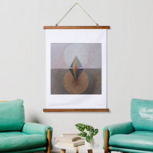 Hilma Af Klint, The Swan No.12, Abstrakt Art Wandteppich Mit Holzrahmen