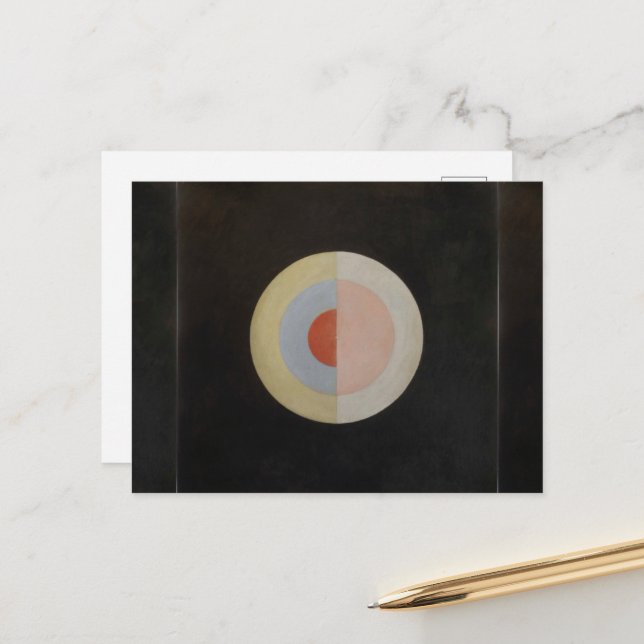 Hilma Af Klint, The Swan No.16, Abstrakt Art Postkarte (Vorderseite/Rückseite Beispiel)