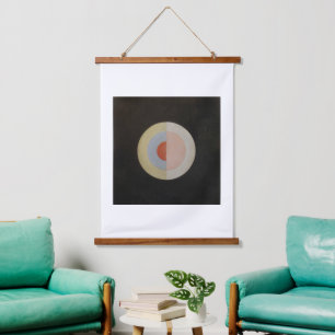 Hilma Af Klint, The Swan No.16, Abstrakt Art Wandteppich Mit Holzrahmen