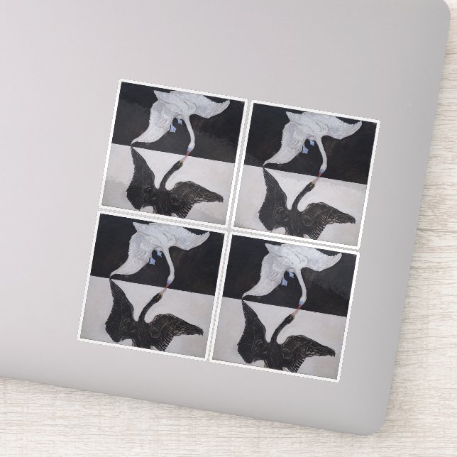 Hilma Af Klint, The Swan No.1, Abstrakt Art Aufkleber (Detail)