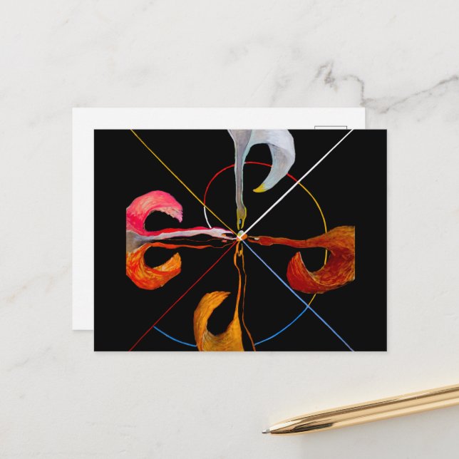 Hilma af Klint - The Swan No. 7 Postkarte (Vorderseite/Rückseite Beispiel)