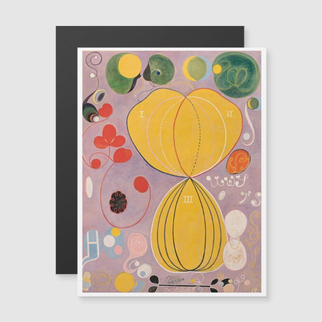 Hilma Af Klint, The Ten Größe No7, Abstrakt Art Magneteinladung (Vorne/Hinten)