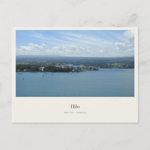 Hilo Bay und die grüne hawaiianische Küste Postkarte